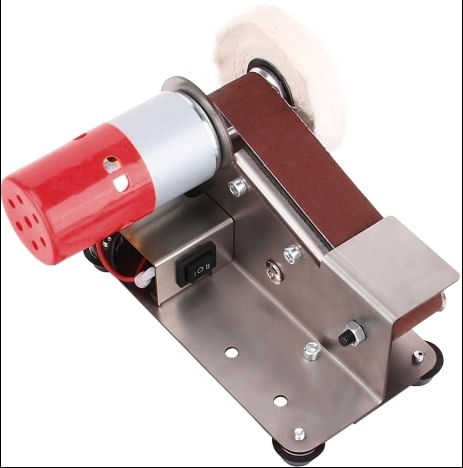 Mini Lixadeira Elétrica de Cinta Bivolt 127/220V Worker com 7 Velocidades e 10 Cintas de Lixa